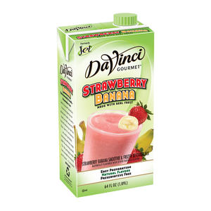 DaVinci Gourmet Strawberry Banana Smoothie and Frozen Beverage Mix 64 oz. 6/ct.