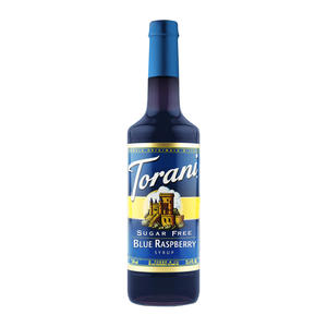 Torani Sugar Free Blue Raspberry PET Syrup 750 ml. 4/ct.