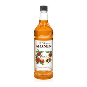 Monin Peach PET Syrup 1 ltr. 4/ct.