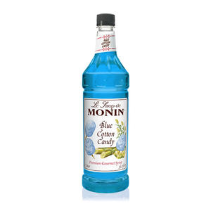 Monin Blue Cotton Candy PET Syrup 1 ltr. 4/ct.
