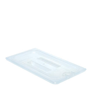 Food Pan Cover Third Size with Handle Translucent 1/ea.