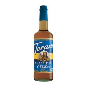 Torani Caramel Classic Syrup Sugar Free 750 ml. 12/ct.