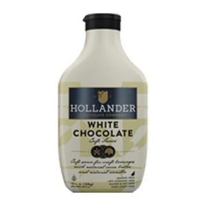 Hollander Café Sweet White Chocolate Sauce Squeeze Bottle 14 oz. 12/ct.
