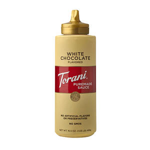 Torani Puremade White Chocolate Sauce Squeeze Bottle 16.5 oz. 4/ct.