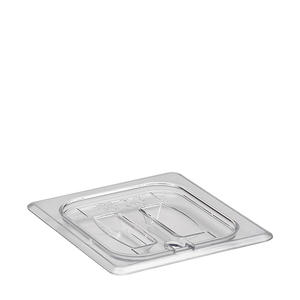 Camwear Food Pan Cover Sixth Size Notched with Handle Clear 1/ea.