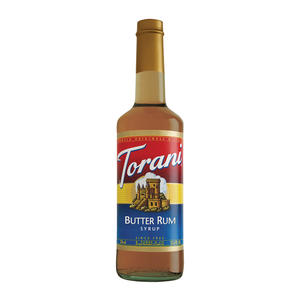 Torani Butter Rum Syrup 750 ml. 12/ct.