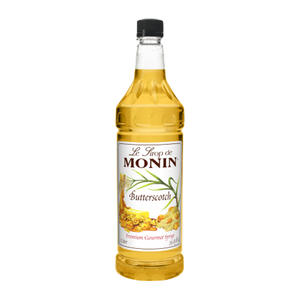 Monin Butterscotch PET Syrup 1 ltr. 4/ct.