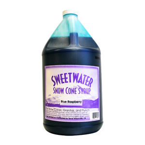Sweetwater Snow Cone Blue Raspberry Syrup 1 gal. 4/ct.