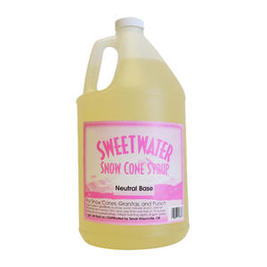 Sweetwater Snow Cone Neutral Base Syrup 1 gal. 4/ct.