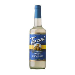 Torani White Chocolate Syrup Sugar Free PET 750 ml. 4/ct.