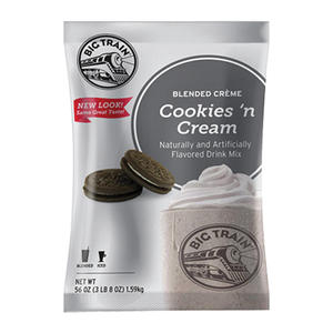 Big Train Cookies n Cream Blended Creme Frappe Mix 3.5 lb. 5/ct.