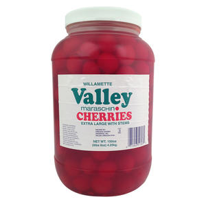 Willamette Valley Red Maraschino Cherry Extra Large with Stem 150 oz. 4/ct.