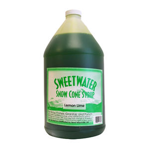 Sweetwater Snow Cone Lemon Lime Syrup 1 gal. 4/ct.