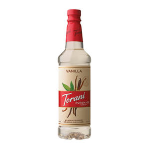 Torani Puremade Vanilla PET Syrup 750 ml. 4/ct.