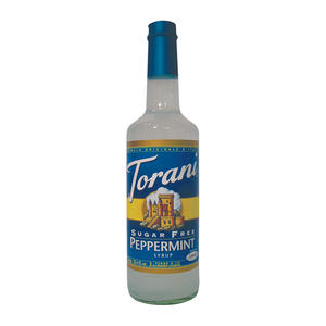 Torani Peppermint Syrup Sugar Free PET 750 ml. 4/ct.