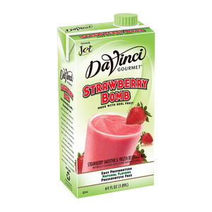 DaVinci Gourmet Strawberry Bomb Smoothie and Frozen Beverage Mix 64 oz. 6/ct.