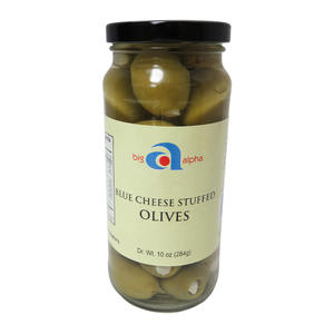 Big Alpha Olive Blue Cheese Stuffed 70-90 ct per kg 10 oz. 12/ct.