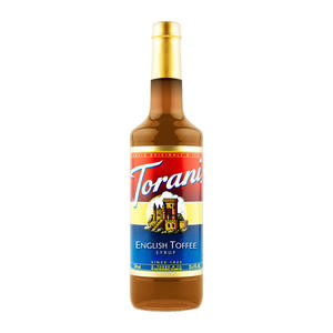 Torani English Toffee PET Syrup 750 ml. 4/ct.