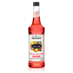 Monin HomeCrafted Strawberry Ginger Lemonade Mix 750 ml. 6/ct.