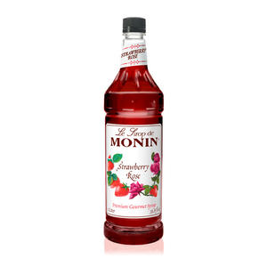 Monin Strawberry Rose PET Syrup 1 ltr. 4/ct.