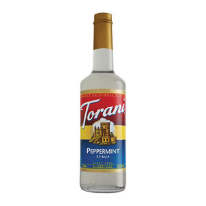 Torani Peppermint PET Syrup 750 ml. 4/ct.