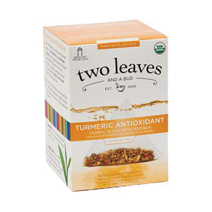 Two Leaves and a Bud Tea Organic Turmeric Antioxidant 6/15/ct.