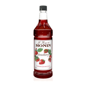 Monin Strawberry PET Syrup 1 ltr. 4/ct.