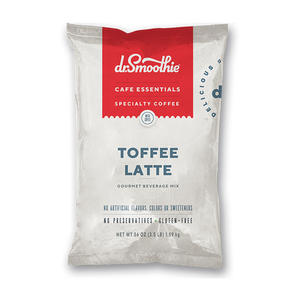 Dr. Smoothie Cafe Essentials Gourmet Beverage Mix Toffee Latte 3.5 lb. 5/ct.
