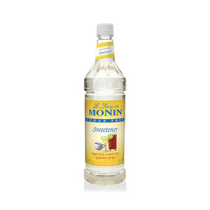 Monin Sweetener Syrup Sugar Free PET 1 ltr. 4/ct.