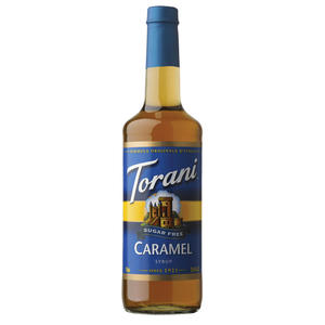 Torani Sugar Free Caramel PET Syrup 750 ml. 4/ct.