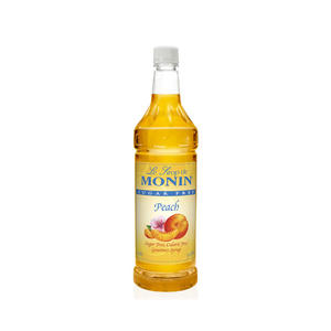 Monin Peach Syrup Sugar Free PET 1 ltr. 4/ct.