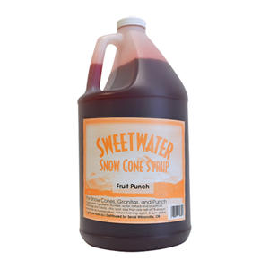 Sweetwater Snow Cone Fruit Punch Syrup 1 gal. 4/ct.