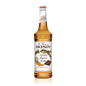 Monin Toasted Almond Mocha Syrup 750 ml. 12/ct.