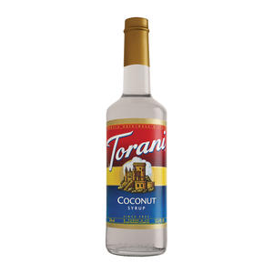 Torani Coconut PET Syrup 750 ml. 4/ct.