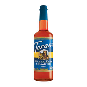 Torani Strawberry Syrup Sugar Free PET 750 ml. 4/ct.