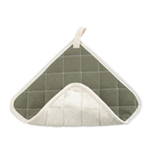 Terrycloth Pot Holder Green and Gray 8" 1/ea.