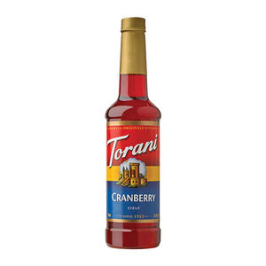 Torani Cranberry PET Syrup 750 ml. 4/ct.