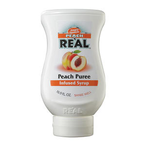Real Infused Peach Syrup 16.9 oz. 6/ct.