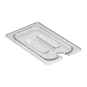 Camwear Food Pan Cover Fourth Size Notched with Handle Clear 1/ea.