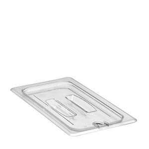 Camwear Food Pan Cover Third Size Notched with Handle Clear 1/ea.