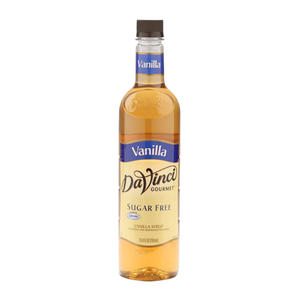 DaVinci Sugar Free PET Vanilla Syrup 750 ml. 4/ct.