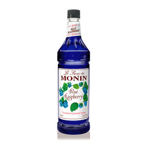 Monin Blue Raspberry PET Syrup 1 ltr. 4/ct.