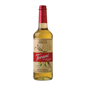 Torani Puremade Signature Vanilla Syrup 750 ml. 4/ct.