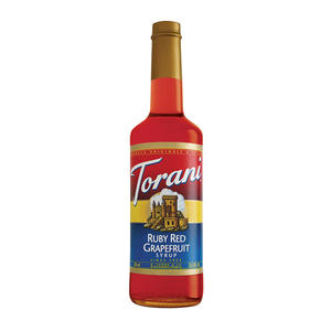 Torani Ruby Red Grapefruit PET Syrup 750 ml. 4/ct.