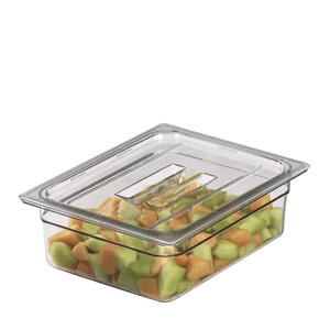 Camwear Food Pan Cover Fourth Size with Handle Clear 1/ea.