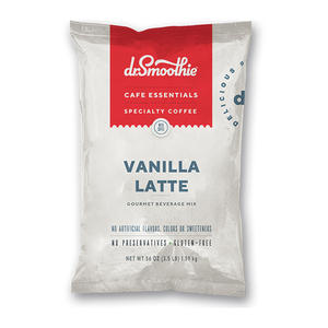 Dr. Smoothie Cafe Essentials Gourmet Beverage Mix Vanilla Latte 3.5 lb. 5/ct.