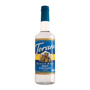 Torani White Chocolate Syrup Sugar Free 750 ml. 12/ct.