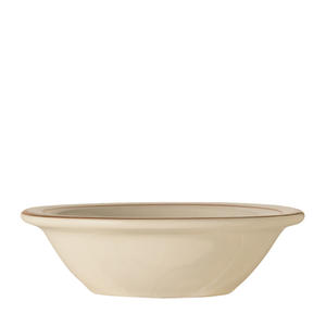 Desert Sand Fruit Bowl Cream White with Brown Bands and Speckles 4 oz 3/dz.