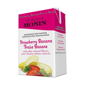 Monin Strawberry Banana Fruit Smoothie Mix 46 oz. 6/ct.