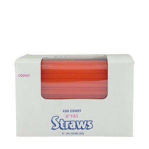 Fat Straw Red 8" 3-2/400/ct.
